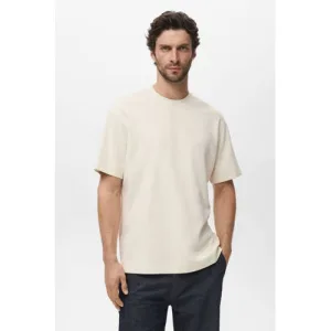 Mango Man relaxed T-shirt beige