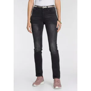 KangaROOS Relax fit jeans RELAX-FIT HIGH WAIST enkelvrije snit, omrolbare broekspijpen