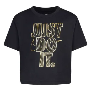 Nike Meisjes Shine Boxy T-Shirt (Zwart)
