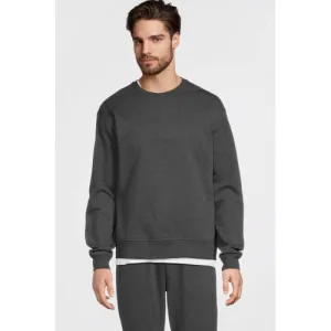 anytime fleece sweater donkergrijs melange