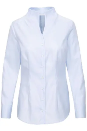 Seidensticker Dames Overhemd lichtblauw, Effen