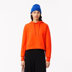 Dames Lacoste Short Cut Katoenen Hoodie in Oranje