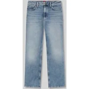 HUGO Straight fit jeans van katoenmix