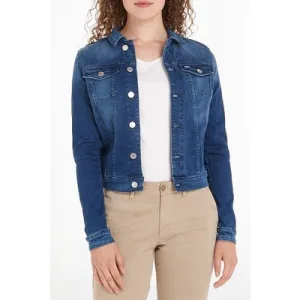 Tommy Hilfiger Vivianne Slim Fit Denim Jacket Mid Blue