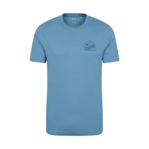 Mountain Warehouse Heren Edinburgh Korte Mouw T-Shirt (Blauw)