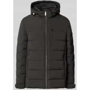 Bugatti Gewatteerd jack met capuchon en ritszakken