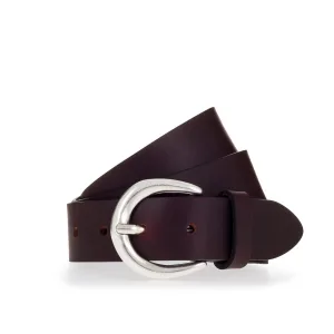 MUSTANG Leren riem Sluiting in gepolijst zilverkleur, 3,5 cm breed (1 stuk)