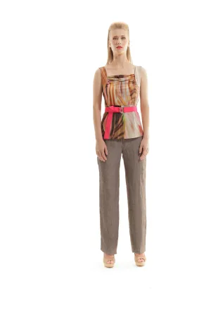 Mouwloze top met ruches