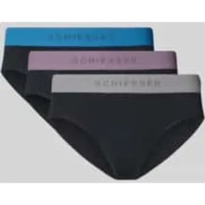Schiesser Regular fit slip met logostitching in een set van 3 stuks, model ‘Rio’