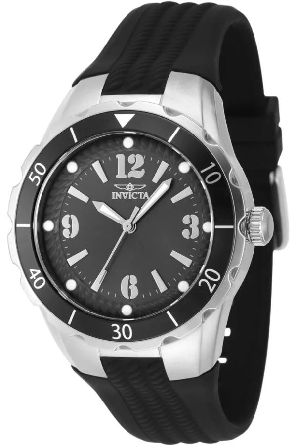 Invicta Angel 48849 Dames Horloge – Quartz Uurwerk – Roestvrij Staal met grijze Wijzerplaat – 38mm