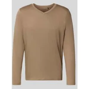 Schiesser Regular fit shirt met lange mouwen en V-hals