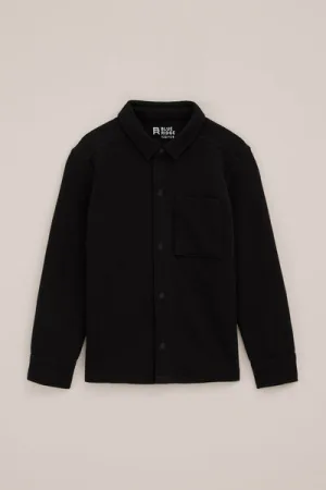 Blue Ridge – Jongens overshirt met structuur – Regular fit – Zwart – Katoen –