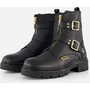Vingino Vingino Biker boots zwart Leer