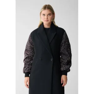 Shoeby wollen manteljas zwart