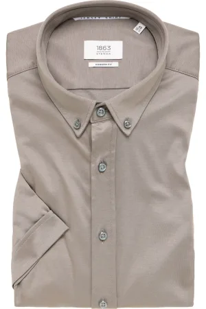 ETERNA 1863 Jersey shirt grijs, Effen