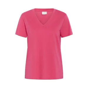 Dames-T-shirt met V-hals KAFFE Marin