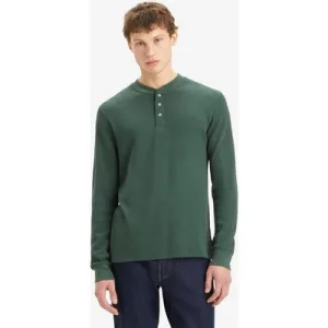 Levi’s Ls Thermal 3 Bttn Henley Python Green