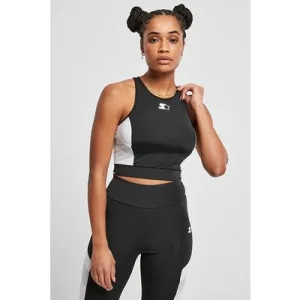 Urban Classics Ladies Starter Sports Cropped Top Black/white