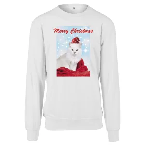 Dames-T-shirt Mister Tee merry chritma cat