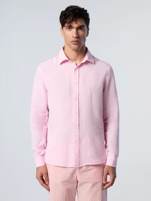 North Sails Overhemd Linnen met geborduurd logo