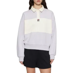 FILA Langogne Oversized Cropped Polo Sweat Thistle-antique White