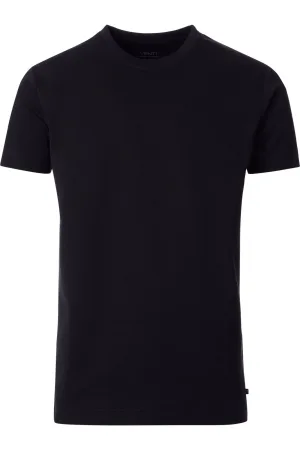 Venti T-Shirt ronde hals zwart, Effen