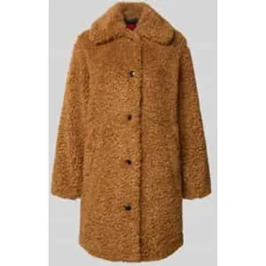 HUGO Regular fit lange jas van teddybont, model ‘MIMINA-1’
