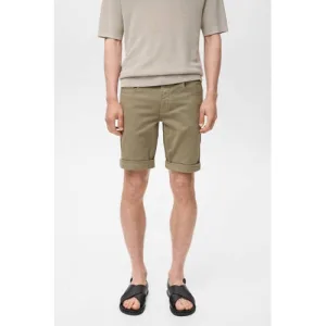 Mango Man denim slim short kaki