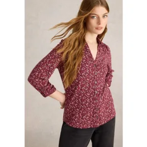 White Stuff Annie Jersey Shirt Plum Multi