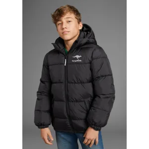 KangaROOS Winterjack , Outdoor gewatteerde jas met reflecterende logo-print