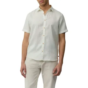 s.Oliver Linnen overhemd met korte mouwen en een knoopsluiting
