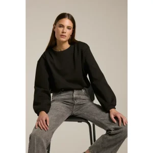 Homage to Denim H-cw25m06 longsleeve sweater with shoulder pleats