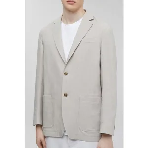 Closed  Men Relaxed Blazer Jackets & Coats Grain Beige Grain
