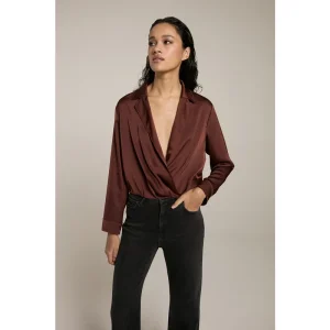 Homage to Denim H-cw25m24 cross over blouse