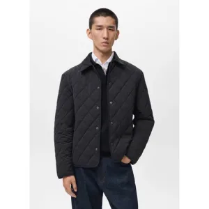 Mango Man tussenjas zwart