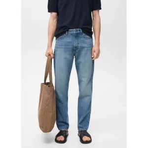 Mango Man regular fit jeans changeant blauw