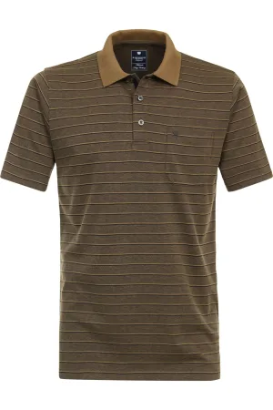 Redmond Casual Polo shirt Korte mouw bruin
