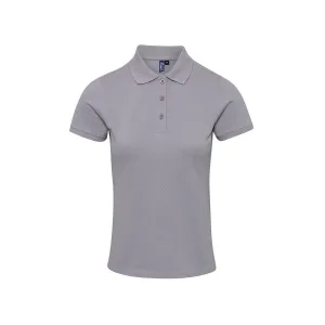 Premier Dames/Dames Coolchecker Plus Poloshirt (Zilver)