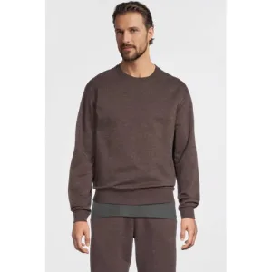anytime fleece sweater bruin melange