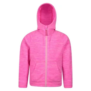 Mountain Warehouse Kinder/Kids Snowdonia Microfleece Full Zip Hoodie (Helder Roze)