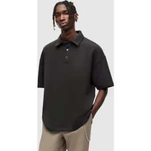 AllSaints Easton Ss Polo Washed Black