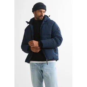 Cars gewatteerde jas donkerblauw