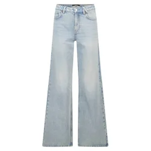 America Today high waist wide leg jeans medium blue denim