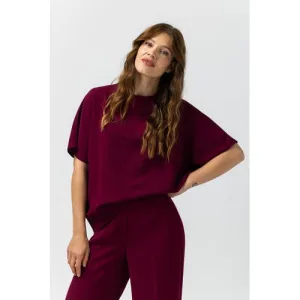 LabeL DOT top donkerrood