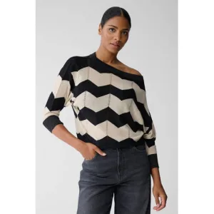 Shoeby gebreide trui beige met glitter