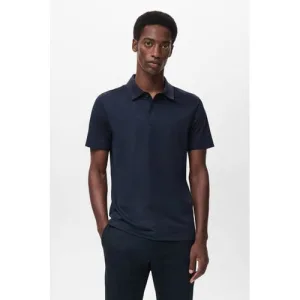 Mango Man slim polo donkerblauw