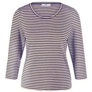 Shirt ronde hals en 3/4-mouwen Van Peter Hahn paars