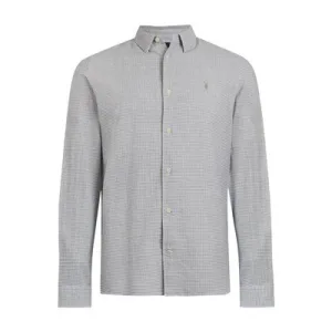 AllSaints Woodrow Ls Shirt Grey/white