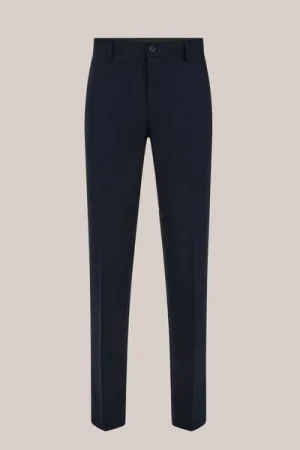 WE Fashion – Heren slim fit pantalon – Slim Fit – Donkerblauw –