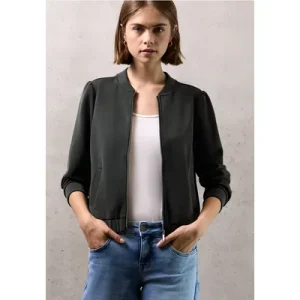 Street One Studio Dames Silk-Look jasje in Grijs